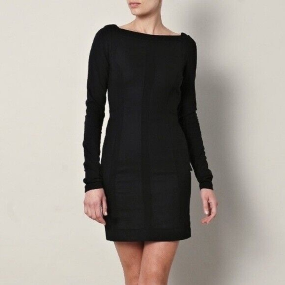 DVF Diane Von Furstenberg black “Carita” low back dress 0